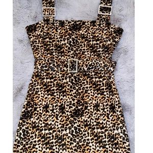 Cheetah Dress w/ Rhinestones Buckles (super soft!)